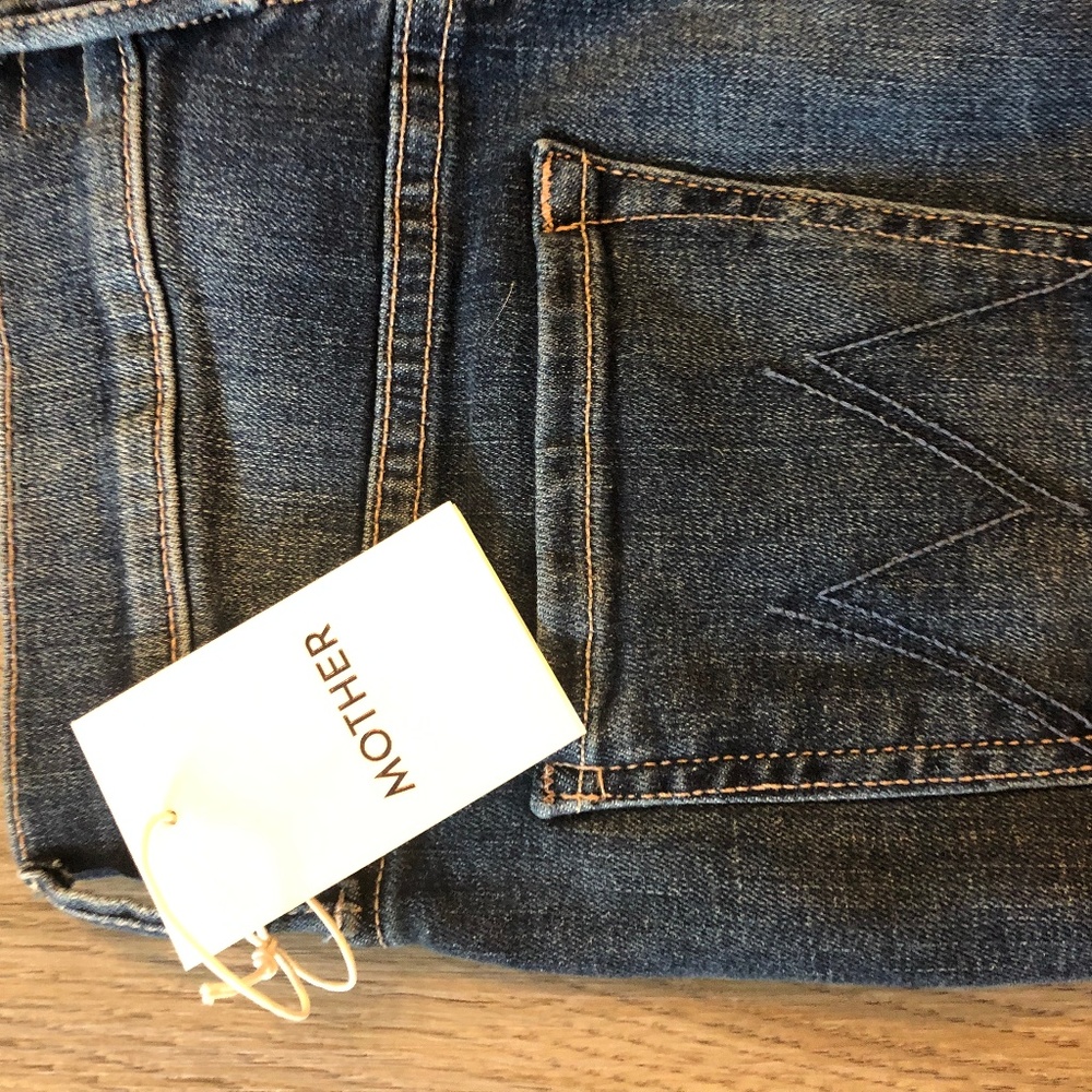 MOTHER DENIM CHA CHA FRAY BLUE SIZE 29 NEVER WARN
